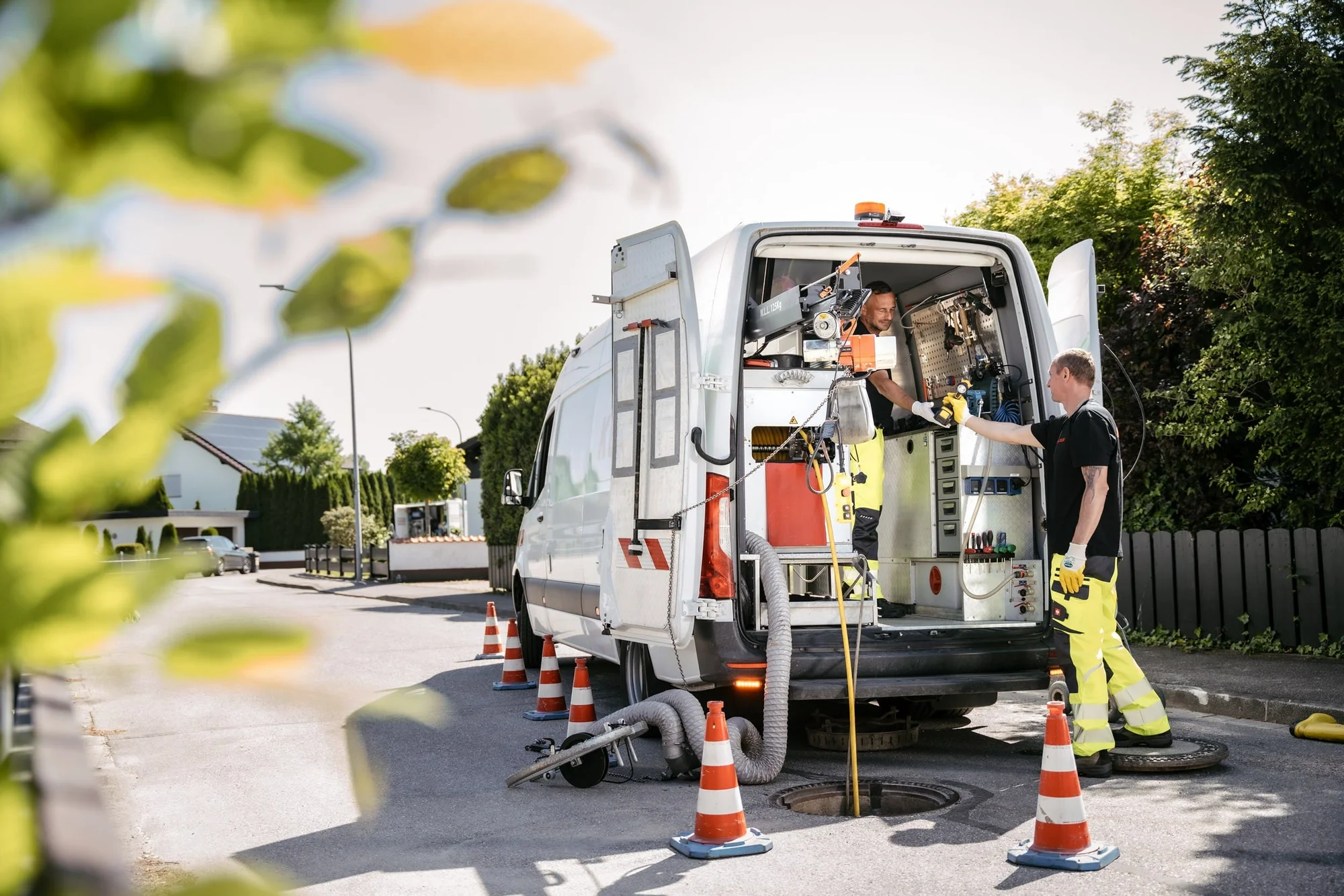 Ablauf von Kanalreinigung Rohrreinigung und TV Kanaluntersuchung in Tann
